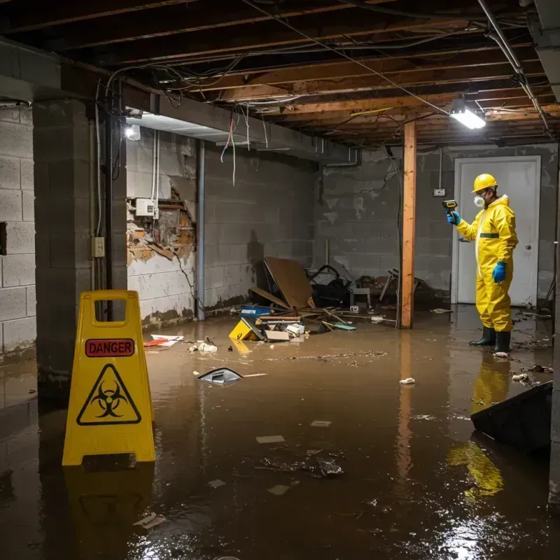 Flooded Basement Electrical Hazard in Chester County, SC Property