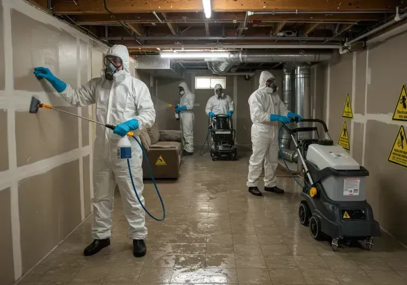 Basement Moisture Removal and Structural Drying process in Chester County, SC